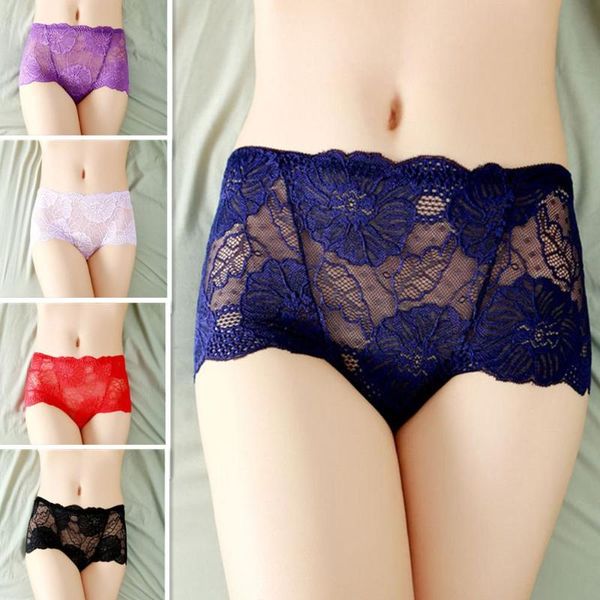 

woman panties soft comfort lace underpants briefs mid-rise pantys intimates underwear, Black;pink