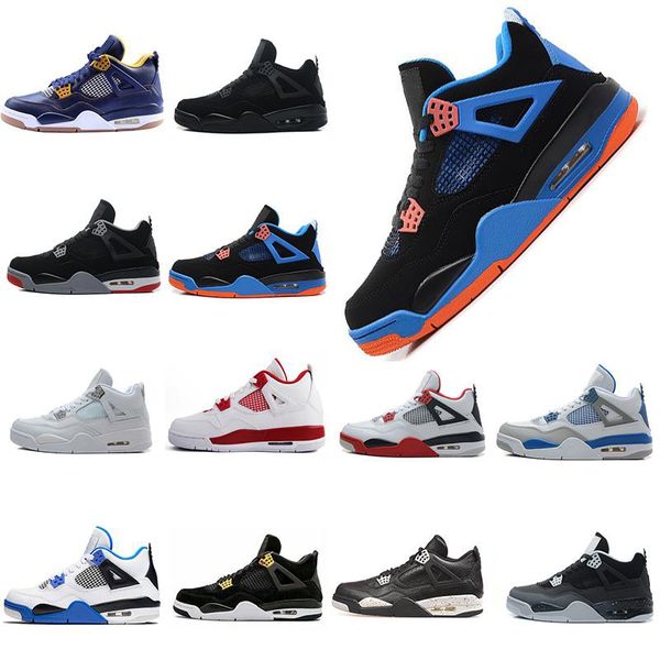 

2018 sale 4 iv basketball shoes sports sneakers men 4s black motorsport game royal blue shoes
