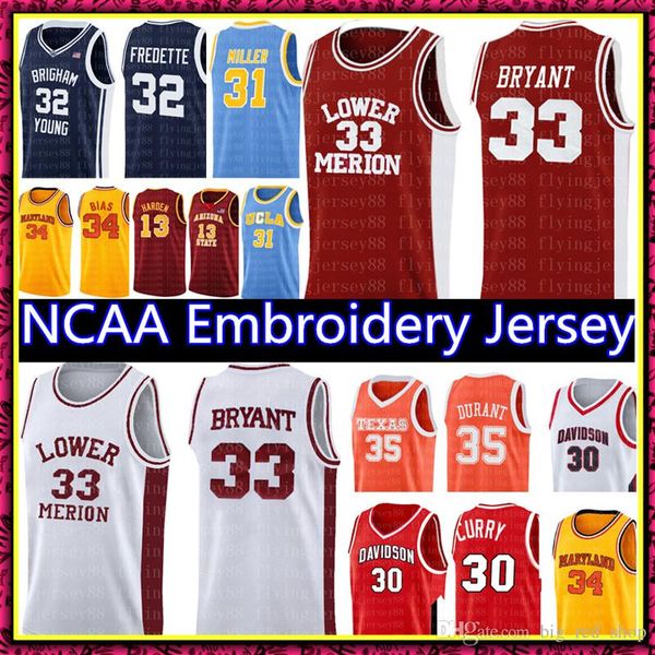 

Kobe 33 Bryant high school Jersey Stephen 30 Curry NCAA 35 Durant Wade 3 verson Basketball Jerseys