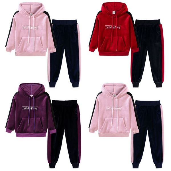 

baby girls clothing sets little girls tracksuits fashion winter casual clothing set and pants sale, White