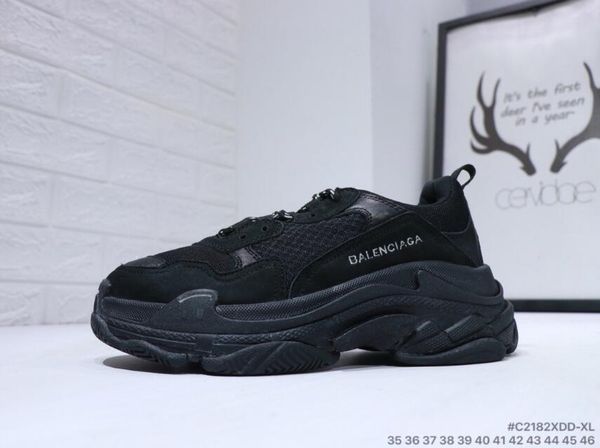 

shoe boots fashion for sale 2018 Fashion Paris Sneaker Triple S Casual Dad Shoes for Men Women Beige Black Ceahp Sports Designer Size 36-45