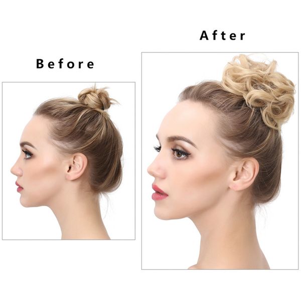 28 S Noilite Synthetic Hair Big Bun Chignon Two Plastic Comb Clips