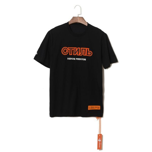 

Heron Preston x NASA 2019ss Tshirts Mens Summer White Black Tees Short Sleeved Tops Letters Printed Tees