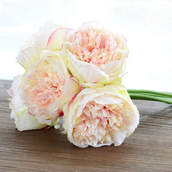 

artificial bouquet peony 5 heads flower home wedding party high quality