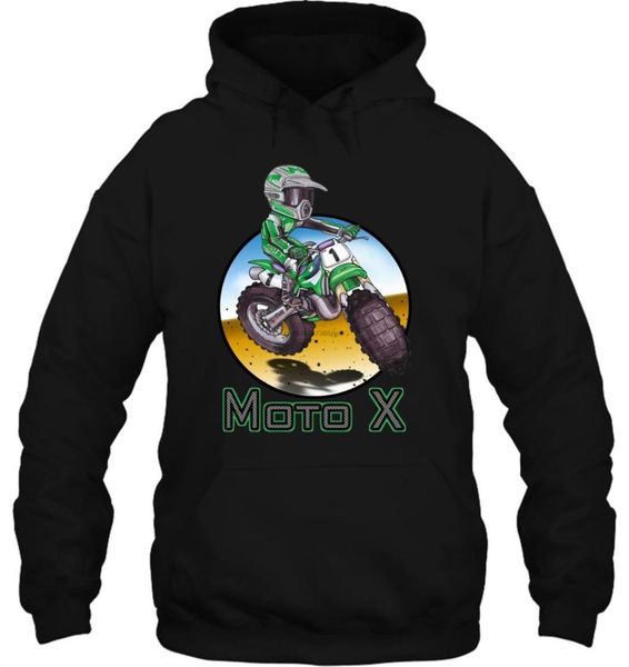 

men hoodie kids as colour boys shirt. motor bike moto x mini bike dirt women streetwear, Black