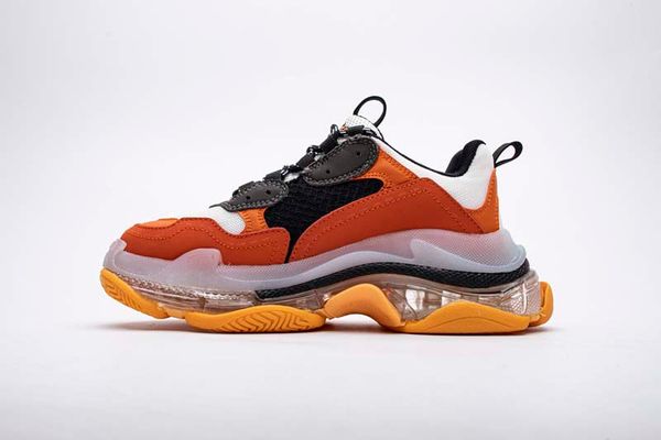 

top 2019 высокого качества папа обувь 17fw triple-s кроссовки мужчины / женщины оранжевый кроссовки подушка обувь