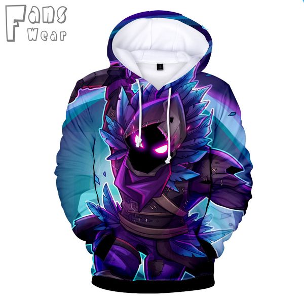 

2019 anime 3d print streetwear punk hoodies hip hop sweatshirt men hoodie harajuku top, Black