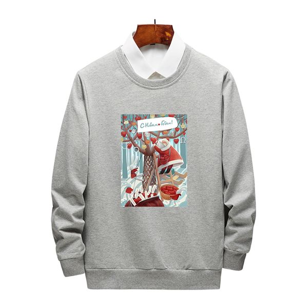 

2020 new designer hoodies for mens women sweatshirts with christmas patterns new brand hoodies pullovers men clothing 3 colors m-4xl, Black