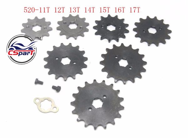 

11t 12t 13t 14t 15t 16t 17t tooth 520 id 20mm front engine sprocket motorcycle atv quad dirt pit bike buggy
