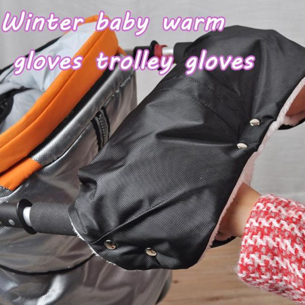 

winter warm hand warmer plush stroller gloves pushchair hand muff waterproof soft and comfortable pram mitten buggy cart