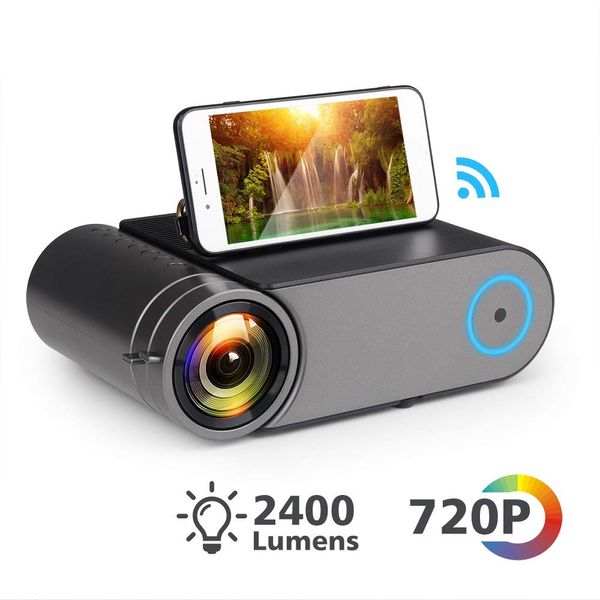

yg420 mini led 720p projector native 1280x720 portable wireless wifi multi screen video beamer yg421 3d vga hdmi proyector yg550 beamer