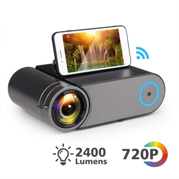 

yg420 mini led 720p projector native 1280x720 portable wireless wifi multi screen video beamer yg421 3d vga hdmi proyector yg550 beamer