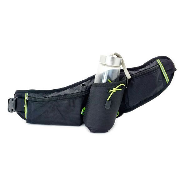 

hiking solid color waist pack bum bag with bottle holder texture mobile phone h4gf