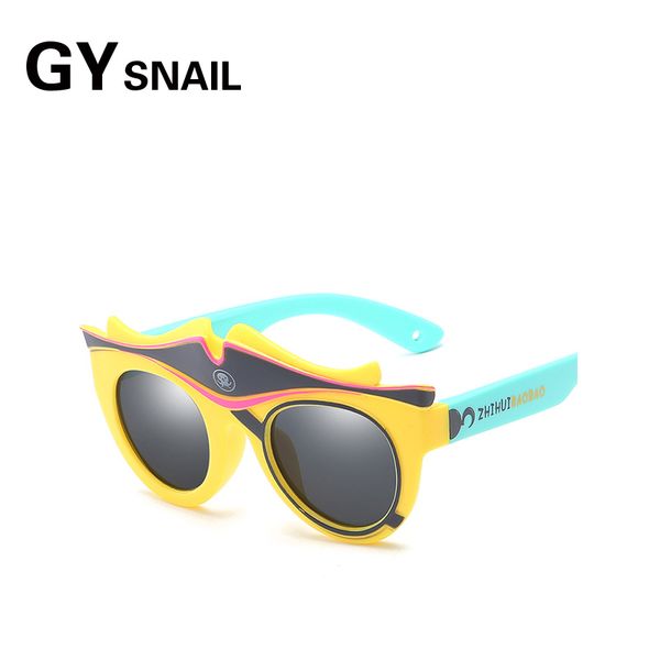 

gysnail kids cartoon sunglasses children travel outdoor silica gel polarized sun glasses goys girls tr90 goggles, White;black