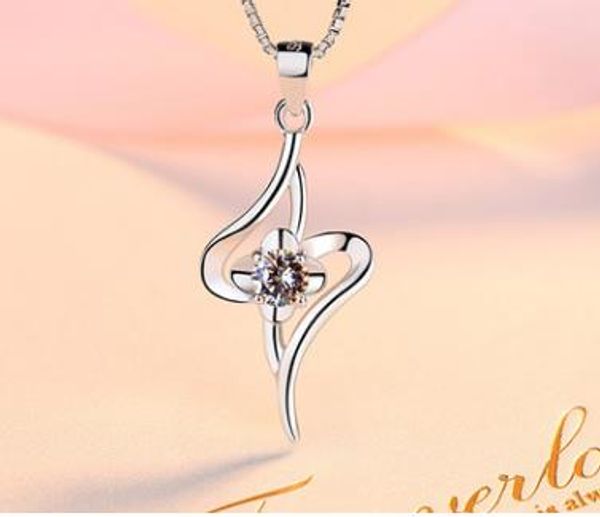 

new soft four-leaf clover necklace simple fashion women's pendant clavicle chain jewelry, Silver