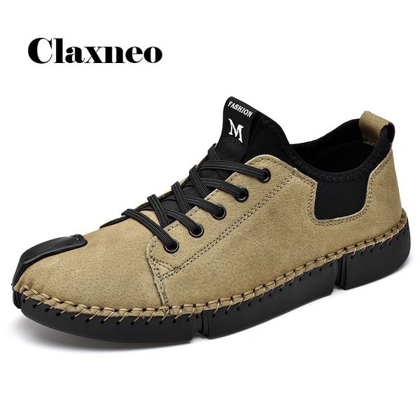 

claxneo man casual shoes fashion 2020 spring new arrival male suede leather shoe design clax men's walking footwear handmade, Black