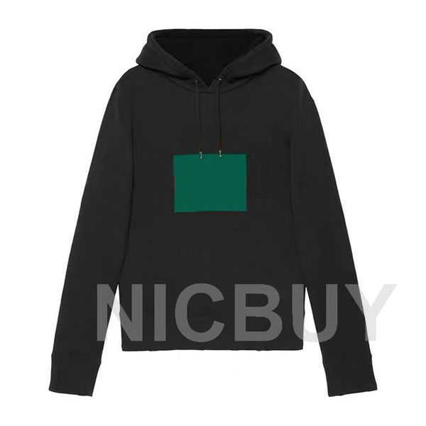 

true us size fashion designer luxury clothing mens red green block gold broken letter long sleeve hooded hoodies pullover sweatshirt, Black