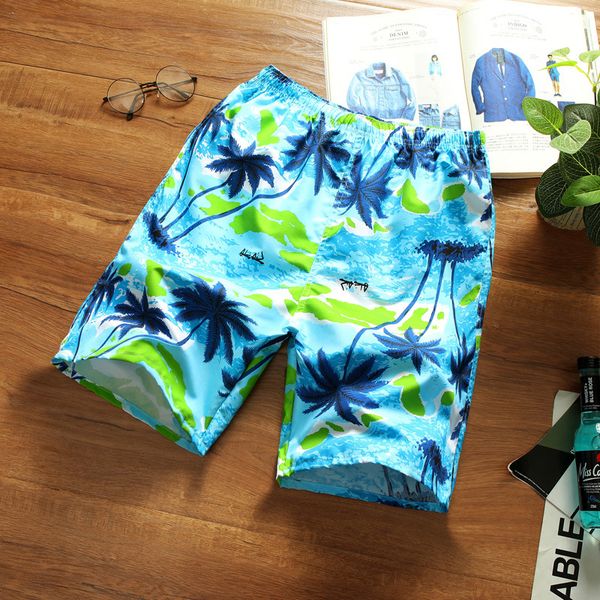 

Fashion men's casual shorts summer beach pants quick-drying shorts men's coconut printed casual five-point pants New recommended