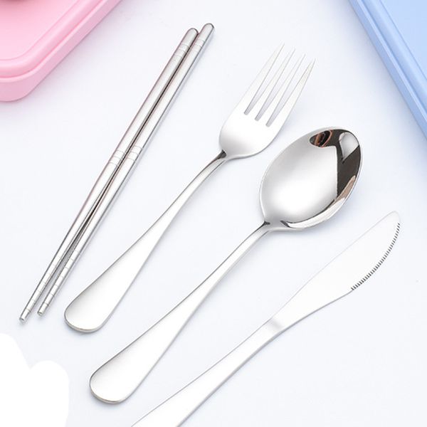 

7-piece stainless steel travel portable tableware cutlery straw