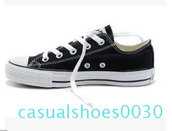

new size35-46 new low-women men canvas shoes 13 colors sports stars chuck laced up casual sneaker shoes c30, Black