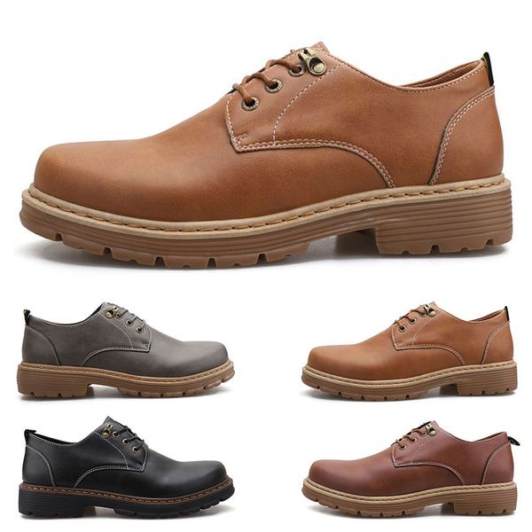 

2020 large size 38-44 new men's leather men's shoes overshoes british casual shoes espadrilles #29, Black