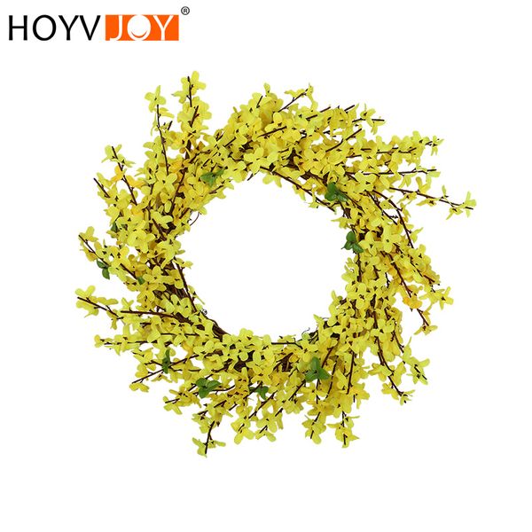 

hoyvjoy spring yellow flower wreath decoration home office decor the mall decoration 45cm ing
