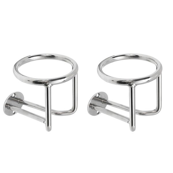 

2 pcs boat ring cup holder stainless steel ringlike drink holder for marine yacht