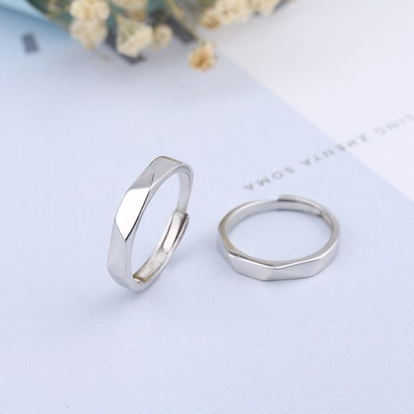 

Diamond lovers ring Japan and South Korea fashion simple creative pair ring Valentines Day gift