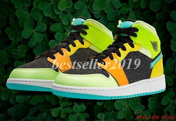 

2020 new 1 mid se gs basketball shoes women mens designer sneakers baskets 1s candy color reflective light trainers bq6931-037 zapatillas