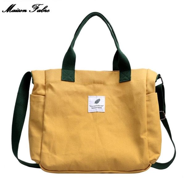 

maison fabre women's 2019 new fashion wild canvas large capacity shoulder bag messenger bag shoulder student