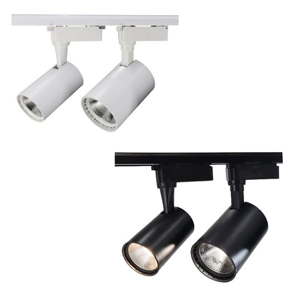 Faretti a binario 10W 20W 30W 40W COB Led Faretti a binario Apparecchio Spot Lampada da soffitto Faretto Illuminazione su binario per negozio Cucina Camera