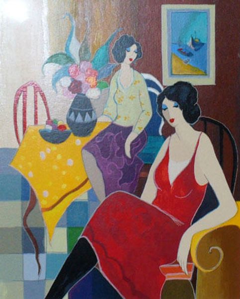 

itzchak tarkay nouvelles фигурация главная произведения искусства современный портрет сеньоры ручной работы картины маслом на холсте вогнута