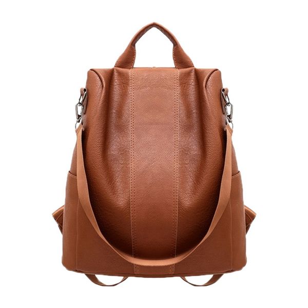 

fashion women's pu leather backpack large-capacity youth leather backpacks for teenage girls female school shoulder bag backpack