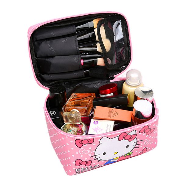 Women Cute Hello Kitty Cosmetic Bag Cases Pu Leather Beauty Vanity Make Up Box Travel Organizer Toiletry Wash Storage Pouch Tote Q190430 Whole - Hello Kitty Vanity Makeup Case Women Cute Hello Kitty Cosmetic Bag Cases Pu Leather Beauty Vanity Make Up Box Travel Organizer Toiletry Wash Storage Pouch Tote Q190430 Whole - Hello Kitty Vanity Makeup Case