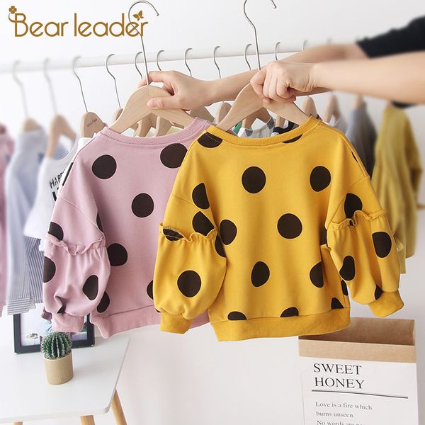 

bear leader girls t-shirt new brand spring baby girl long sleeve cute t-shirt polka dot kids winter shirt children clothing t200413, Blue