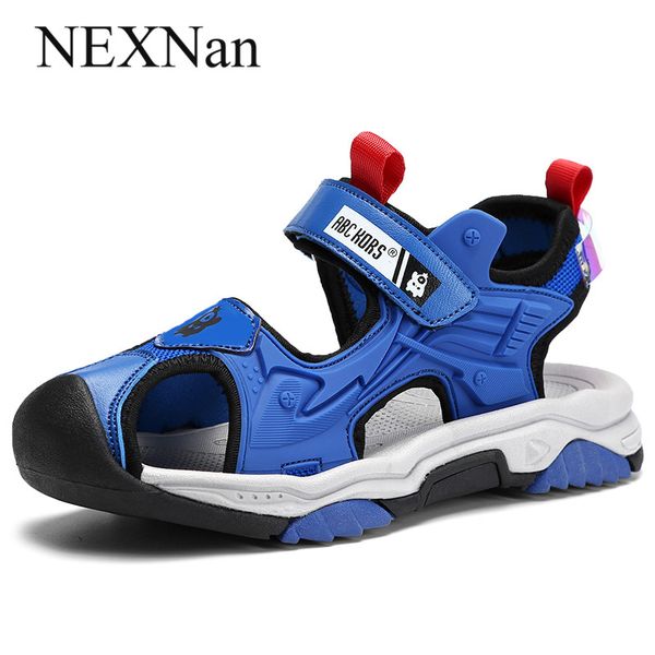 

nexnan sport kids sandals boys shoes children sandals girls shoes breathable water quicklu-dry summer beach outdoor running, Black;red