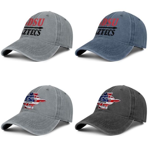 

сан - диего государственных ацтеков баскетбол товарный знак логотип серый для мужчин и женщин бейсбола джинсовой кепки охладиться встроены г, Blue;gray