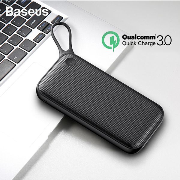 

baseus 20000mah quick charge 3.0 power bank type-c pd fast charging external battery charger power bank for iphone xs samsung s9