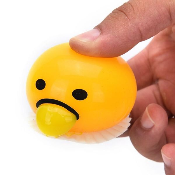 

new sale squishy vomitive egg yolk anti stress reliever fun gift yellow lazy egg joke toy ball egg squeeze funny toys antistress