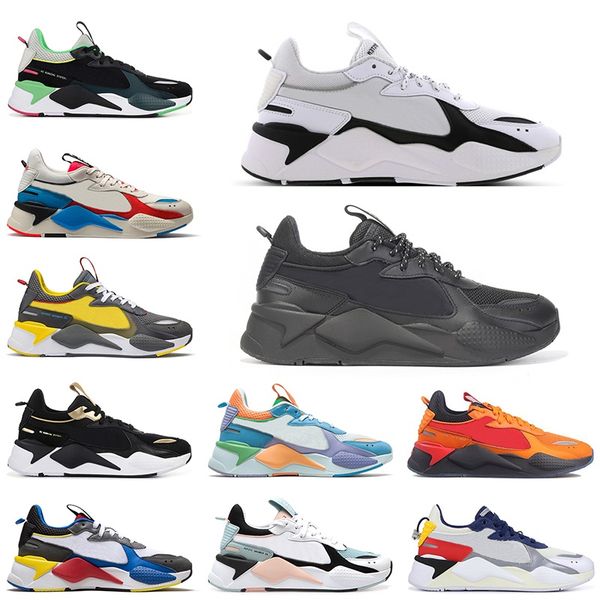 

rs-x reinvention chaussures men women casual shoes triple black bumblebee purple running trainer sports sneakers size 36-45