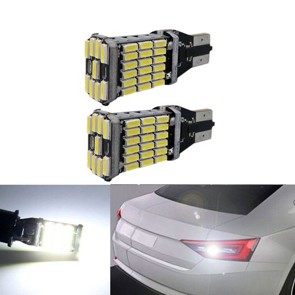 

2x t15 921 w16w 45 smd 4014 led auto additional lamp canbus no error reverse lights car daytime running light white dc 12v