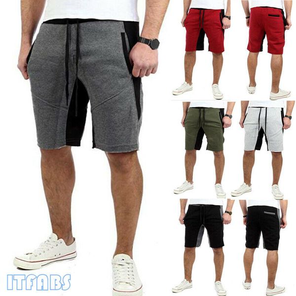 

новое прибытие мужская лето цвет matching совета шорты свободный пляж шорты длиной до колена jogger elastic, White;black