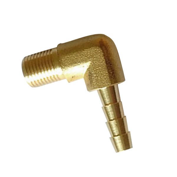 

2x 1/8 bsp fitting elbow brass 90 degree male thread connector hose 8mm