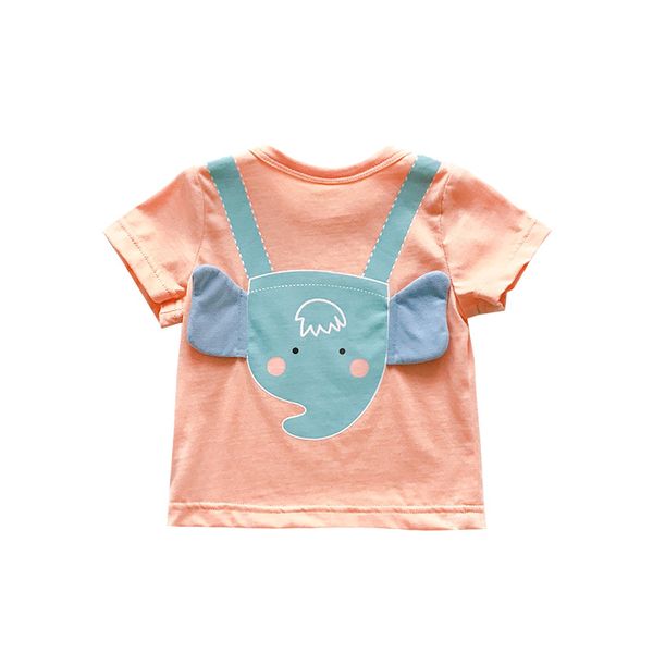 

summer baby elephant printed short sleeve t shirt, Blue