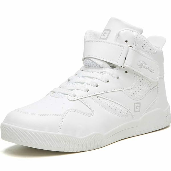 

pu кожа кроссовок люди спортивная обувь мужские кроссовки мужчины обувь high top tennis shoe спорт белое обучение a174