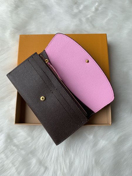 

designer handbags designer wallet luxury clutch women wallets mens wallet designer purse card holder genuine leather with box m60017, Red;black