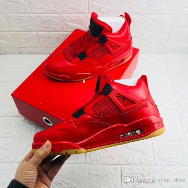 

mens women trainers nrg sneakers chaussures brand j4 mens outdoor sport basketball shoes chaussure fire red summit white black av3914-600
