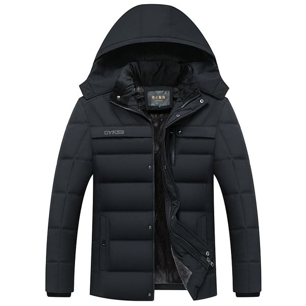 

2019 fashion hooded winter coat men thick warm mens winter jacket father's gift parka parka men, Tan;black