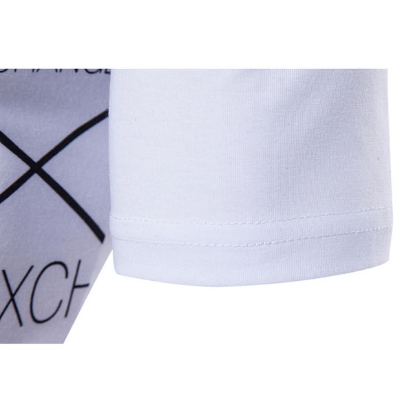 

man's leisure men's clothing short sleeve new printed a letter is very suitable for cotton polo shirtman's, White;black
