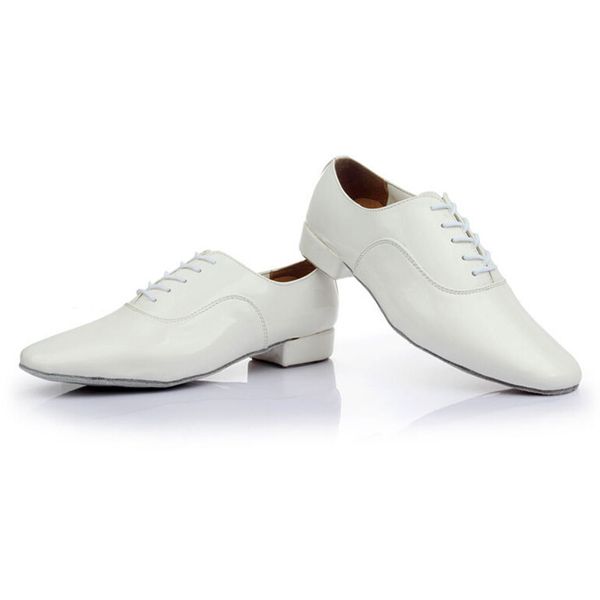 

2019 fashion men's solid lace up leather rumba waltz prom ballroom latin salsa dance shoes elegant men shoes male sneakers, Black